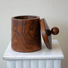Vintage Turned Wood Lidded Pot