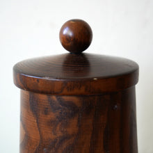 Vintage Turned Wood Lidded Pot