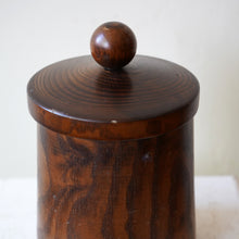 Vintage Turned Wood Lidded Pot