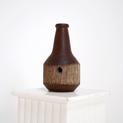 Turned Wood Sculpture Of A Bottle