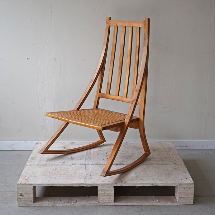 Cecil Coyler Yew Wood Rocking Chair 1980s