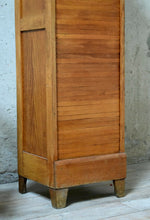 Vintage French Tambour Front Filing Cabinet