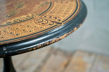 Antique Hand Painted Japaned Tilt Top Table