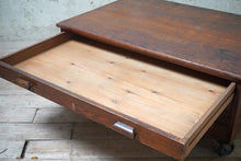 Pine Plan Chest - Map Chest On Casters Ideal Coffee Table