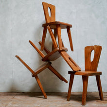 Set Of Vintage Olavi Hänninen Elm Brutalist Chairs