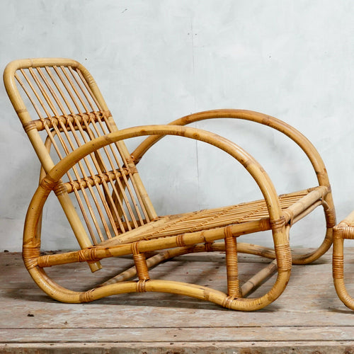 Vintage Rattan Cane Armchair
