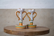 Pair Of Vintage Ceramic Italian Candle Sticks