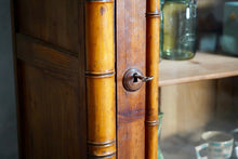 Antique French Faux Bamboo Glazed Cabinet