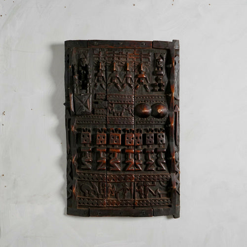 Antique African Folk Art Carved Granary Door