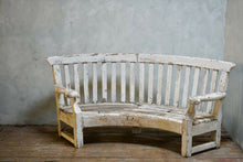 Antique Curved Garden Bench in the Manor Of J.P White