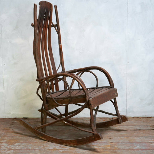 Vintage American Amish Folk Art Rocking Chair