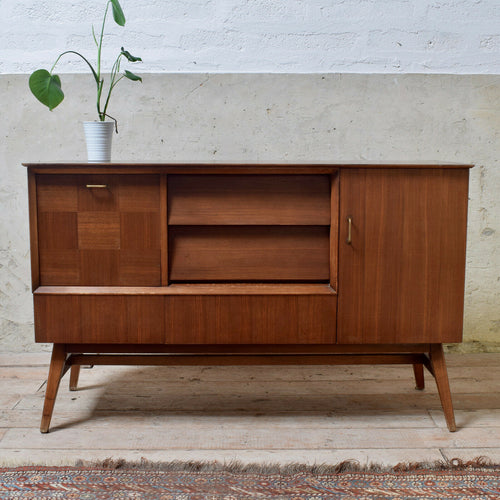 Mid-Century Walnut Veneer Sideboard by Beautility