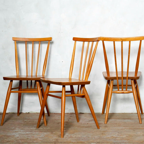 Set Of Four Ercol 391 All Purpose Dining Chairs