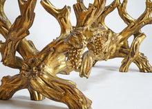 Italian 19th C Gold Gilt Wood Craved Vine & Grapes Coffee Table