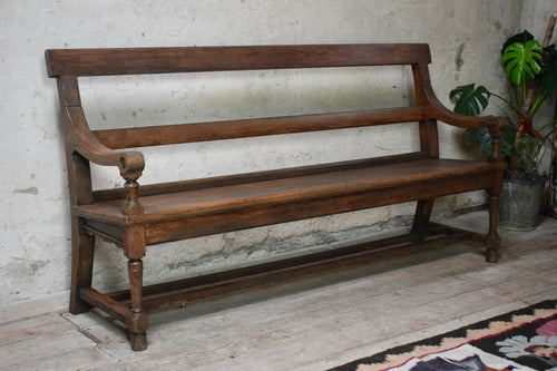 Antique Pine Station Platform Bench