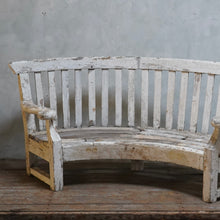 Antique Curved Garden Bench in the Manor Of J.P White