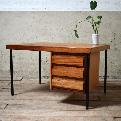 Vintage Floating Drawer Mid Century Iroko Desk