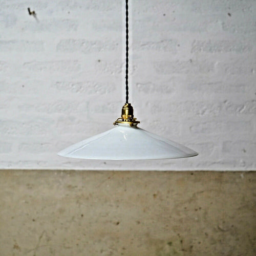 Vintage French Glass Pendant Light Shade