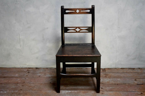 Antique 18th Century Primitive Oak Farmhouse Chair