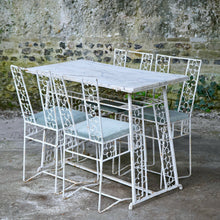 Marble Top Wrought Iron Garden Table And Chairs