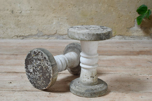 Pair Of Vintage Marble Stools or Plant Stands