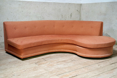 Mid-Century Curved Sofa