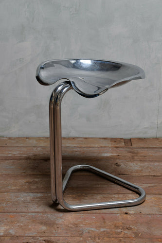 Chrome Tractor Stool By Rodney Kinsman For Bieffeplast