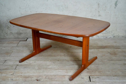 Extendable Mid Century Teak Oval Dining Table From Skovby, 1960s