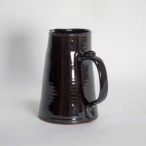 Gladstone Pottery Black Ceramic Glazed Jug