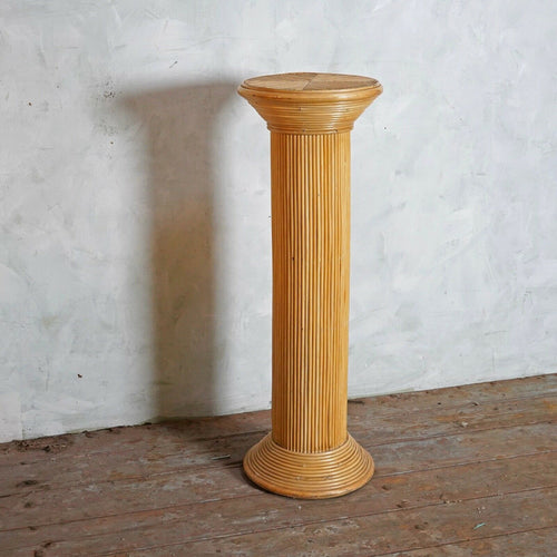 Vintage Pencil Reed Pedestal Plinth