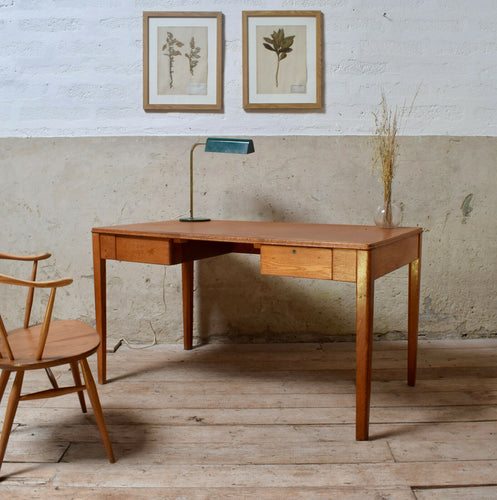 Solid Oak 1950's MOD Desk