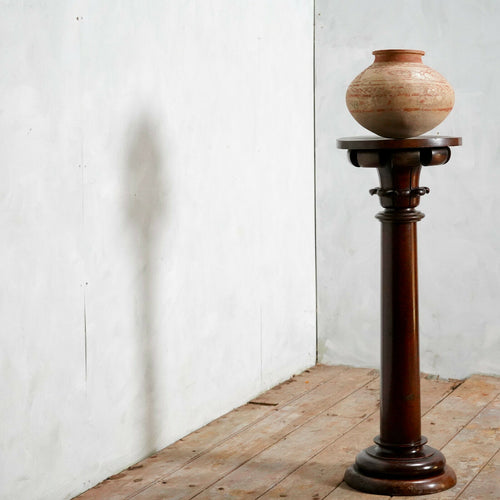 Antique Carved Mahogany Pedestal