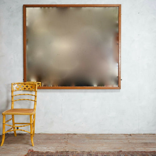 Large Early 20th Century Oak Framed Mirror 1.51 X 1.32