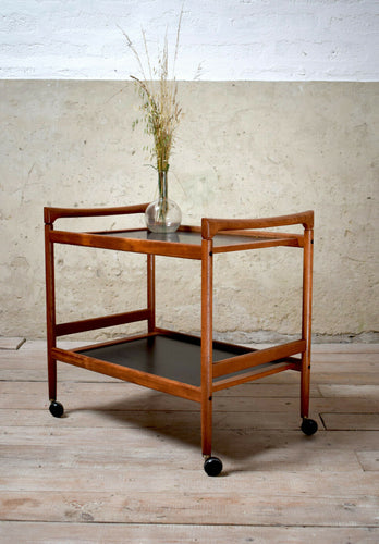 Danish Teak Mid Century Drinks Trolley By Dyrland