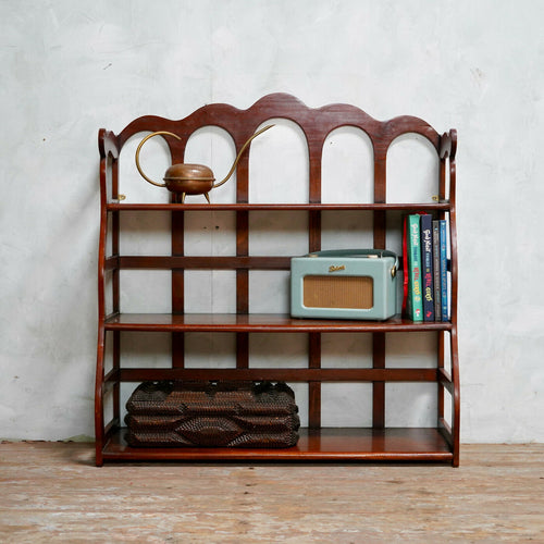 Antique Mahogany Waterfall Bookcase