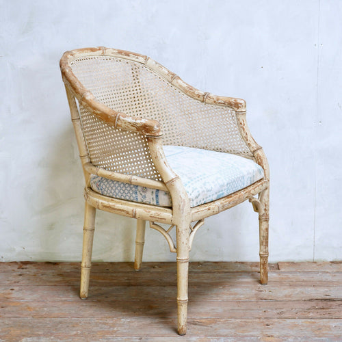 Vintage Faux Bamboo Chippindale Style Tub Chair