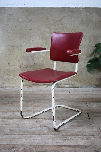 Pair Of Tubular Steel 1970s Carver Dining Chairs