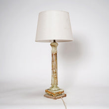 Vintage Onyx Colmn Table Lamp