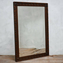 Antique English Mahogany Greek Key Frame Mirror