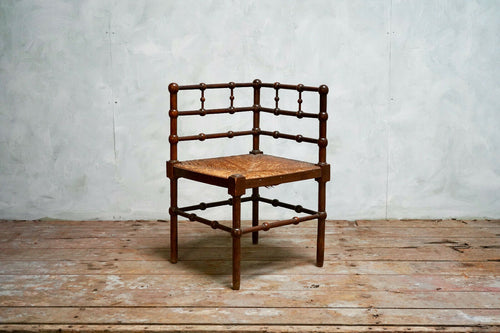Antique Bobbin Turned Corner Seat