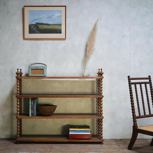 Antique Bobbin Turned Shelving Unit