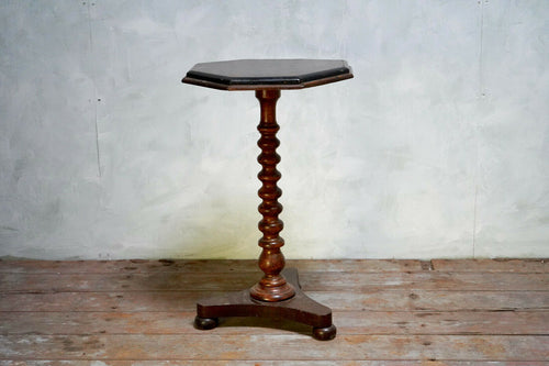 Antique Victorian Bobbin Turned Tripod Side Table