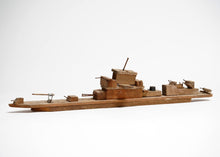 Vintage Scratch Built Warship Toy