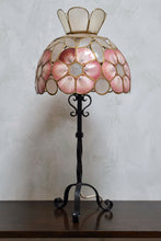 Vintage Iron Lamp With Capiz Shell Shade
