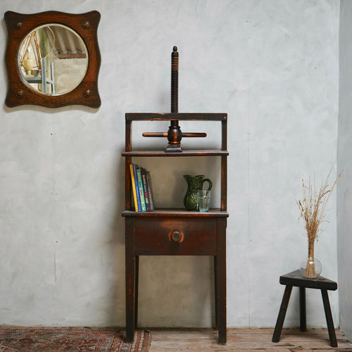 Antique 19th Century Book Press Table