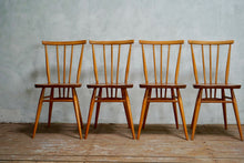 Ercol All Purpose Stick Back Blonde Elm Dining Chairs Set Of 4