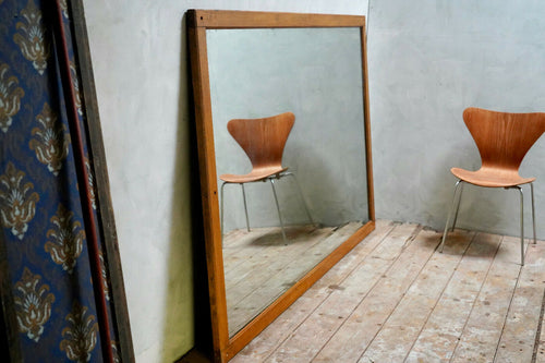 Large Early 20th Century Oak Framed Mirror