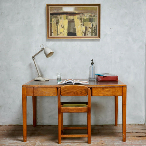 Vintage Oak Desk 1940's MOD