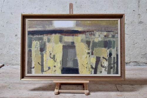 1960's Oil On Board Painting Signed