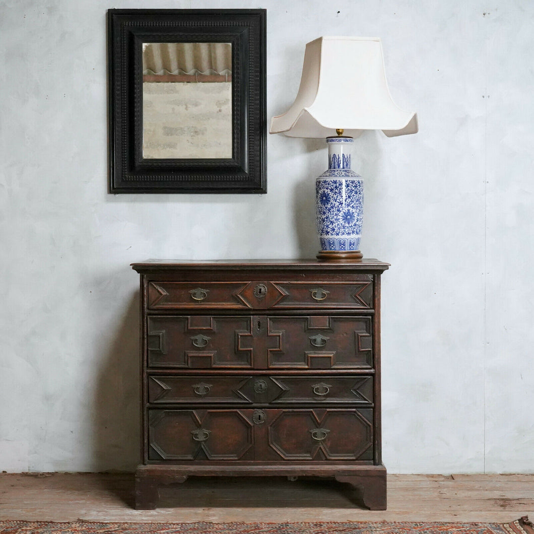 Antique 17th Century Oak Chest Of Drawers